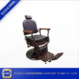 porcelana Proveedor de silla de peluquería de salón chino con silla de peluquería vintage para silla negra de peluquero fabricante