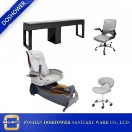China Christmas discount foot spa pedicure chair modern nail salon manicure table set wholesale china DS-W23 SET manufacturer