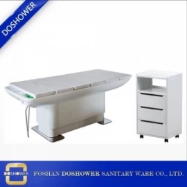 China DOSHOWER adjustable facial and massage bed with beautiful wooden storage compartment for facial and massage supplies DS-WB manufacturer