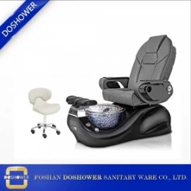 China Cadeira de pedicure preta de luxo com as cadeiras de limpeza do pé do fornecedor de pedicure de cadeira de spa de preenchimento automático fabricante