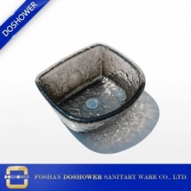 China Grey Gold White Black Silver color glass sink pedicure bowl wholesale china basin manufacturer DS-T4 manufacturer