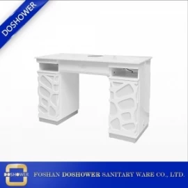 China Manicure nail table manufacturer with glass manicure table for China nail salon manicure table manufacturer