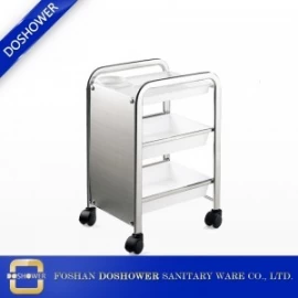 China Nail Salon Pedicure Trolley with Three Shelves Cosmetic Salon Cart for Beauty Salon manufacturer
