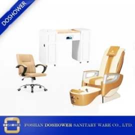 China Salon Furniture Styling Station Nail Salon Furniture Package Deal With Manicure Stations manufacturer