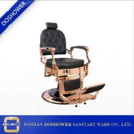 Çin Salon ekipmanları berber sandalye tedarikçisi toptan vintage berber sandalye için altın berber sandalye ile üretici firma