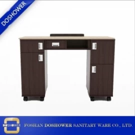 China Salon-Maniküre-Tischlieferant in China mit schwarzer moderner Maniküre-Tabelle für Marmor-Top-Manikürtabelle Hersteller