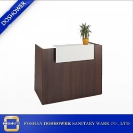 porcelana Escritorio de recepción de salones con moderno escritorio de recepción de madera para un fabricante de recepción de alta calidad fabricante