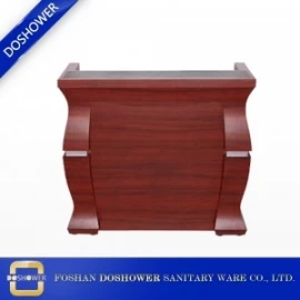 China Spa used wood design hotel tufted receptionist modern front beauty salon office manufacturer
