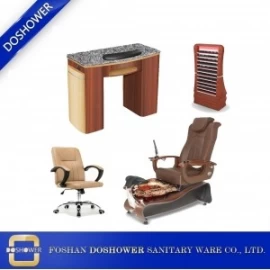 中国 中国/ DS-W2Aセットのoemのペディキュアのスパの椅子のための釘のテーブルの工場陶磁器が付いている渦の釘の鉱泉の大広間のペディキュアの椅子 メーカー