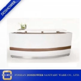 Chine Réception moderne en forme d'arc blanc avec comptoir en marbre blanc fabricant