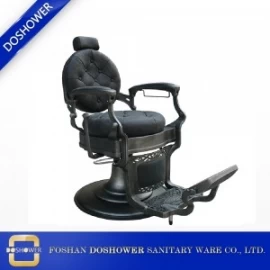 China Cadeira de barbeiro por atacado Cinza PU couro pesado cadeira reclinável vintage fabricante
