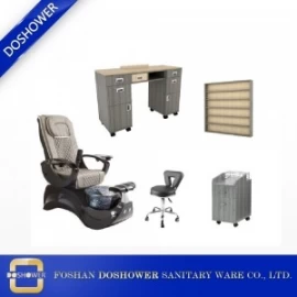 Çin Toptan Manikür Masa ve Pedikür Sandalye Manikür Sandalye Tırnak Mobilya Malzemeleri DS-S15C SETI üretici firma
