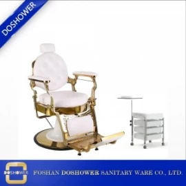 porcelana Muebles de salón de barbería con accesorios silla de barbero para silla de peluquería de estilo blanco fabricante