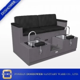 China double pedicure bench chair with massage pedicure bench station manufacturer china DS-W20148 manufacturer