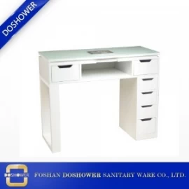China glass top work surface white manicure table beautiful china made nail table manufacturer manufacturer