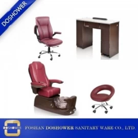 porcelana mesas de manicura y sillas de pedicura footsie baño pedicura silla de spa fabricante de porcelana DS-W1785D SET fabricante