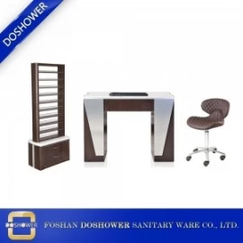 China marmeren nageltafel met manicure stoel station nagel salon schoonheidssalon nagellak tafel station DS-W18111 SET fabrikant