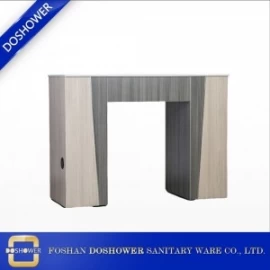 中国 中国のサロンの家具工場のための贅沢なマニキュアテーブル付きの大理石トップのマニキュアテーブル メーカー