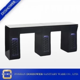 China conjunto de mesa de unhas tripple moderno mesa de manicure mesa de unhas dupla fabricante china DS-N2022 fabricante