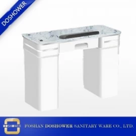 Китай маникюрный столик для ногтей с вытяжной трубкой гвоздь стол вентилятор мраморная столешница для ногтей производство Китай DS-N2004 производителя