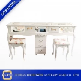 China nail manicure table with white manicure table of manicure table nail station manufacturer