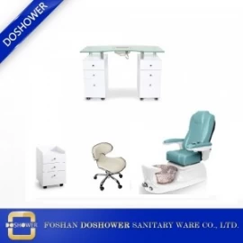 China nail salon furniture manicure table and chair set with pedicure foot spa massage chair pedicure slippers for wholesale DS-W1959 SET manufacturer