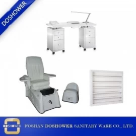 China nail salon package pedicure chair supplies pedicure chair ad nail table wholesale china DS-8018 SET manufacturer