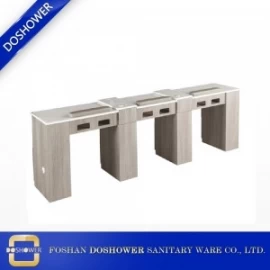 Çin Yeni tasarım üç salon ile tırnak salonu mobilya manikür masası tırnak masa üreticisi DS-W19121 üretici firma