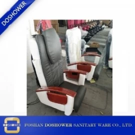 China pedicure station chair grey and white leather cover deluxe pedicure spa massage chair for nail salon manufacturer