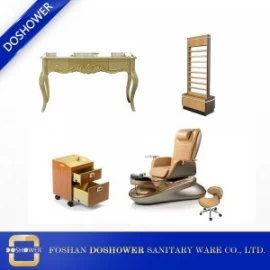 China popular nail table with pedicure chair quality wholesale manicure pedicure equipment complete wholesale salon package DS-W1800 SET manufacturer