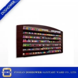 China solid wood wall polish rack china wholesaler wall mounted display of polish rack cabinet supply DS-R2 manufacturer