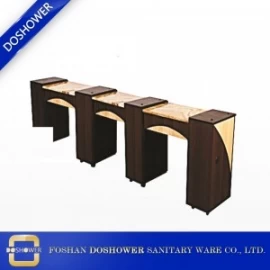 porcelana mesa de manicura con mesa de manicura doble para mesa de manicura de muebles de salón de uñas fabricante