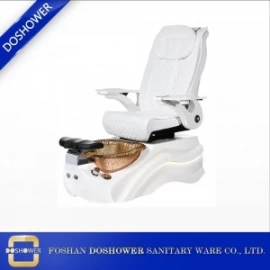 China whirlpool pedicure chairs luxury of wooden base pedicure chair with pedicure chair leather cover manufacturer