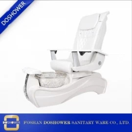 porcelana Silla de spa de pedicura blanca con silla de lujo de pedicura con ventilación para la silla pedicura de China fábrica fabricante