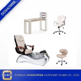 China wholesale nail salon furniture with manicure table spa salon pedicure chair for sale DS-S15A SET manufacturer