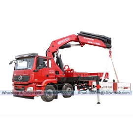 Tsina Shaanxi Auto DeLong 35 Ton Folding Arm Truck Crane Manufacturer