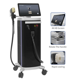 China Three wavelength 755nm 808nm 1064nm 800w--1600w diode laser hair removal machine manufacturer