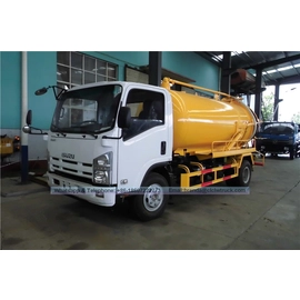 Tsina Japan ISUZU 6000L 6CBM 6M3 Vacuum sewage suction tank truck -1600 - 2200 galon fecal suction truck supplier Manufacturer