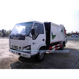 الصين اليابانية isuzu 5m3 4*2 ضاغط القمامة ضاغط الشاحنة انضمام القمامة سعر الشاحنة للبيع الصانع