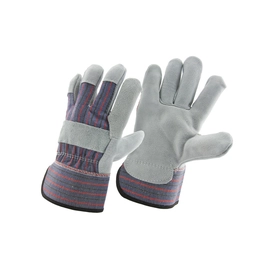 China semi leather worker glove factory, genuine leather labor glove supplier, secure glove manufacturer