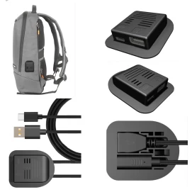 Dual ports backpack external USB Type C cable manufacturer, suit case USB extension cable