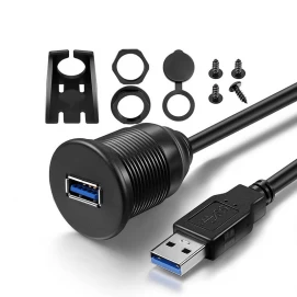 ¿Qué es el cable de montaje con tornillo de panel USB resistente al agua para el tablero de instrumentos del automóvil?