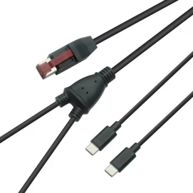 PoweredUSB 24V to USB Type C POS terminal scanner cable for ipad tablets