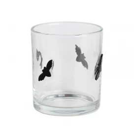 China Luxury Clear Inlay Bird Decor Glass Candle Jars 8oz 10oz 14oz with Bamboo Wood Cork Lid manufacturer