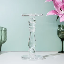 Китай Столб ручной работы из пузырчатого стекла, конус, подсвечник D 5,11 