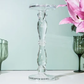 Китай Столб из пузырькового стекла, конус, подсвечник D 5,11 