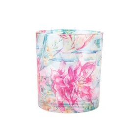 Китай Стеклянная банка для свечей с теплопередачей 8 унций для цветочных ароматических свечей производителя