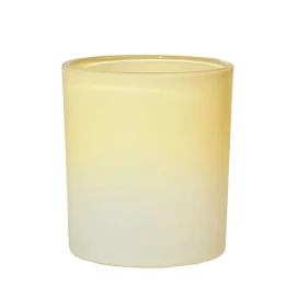 Китай Стекло свечи с желтым матовым градиентом на 8 унций для цитрусового аромата лимона производителя