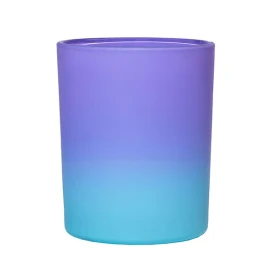 Китай Стеклянная свеча с фиолетовым матовым градиентом на 8 унций для запаха лаванды производителя