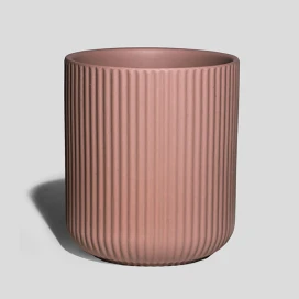 Китай Керамические банки со складками цвета охры на 10 унций Пустые сосуды для свечей производителя